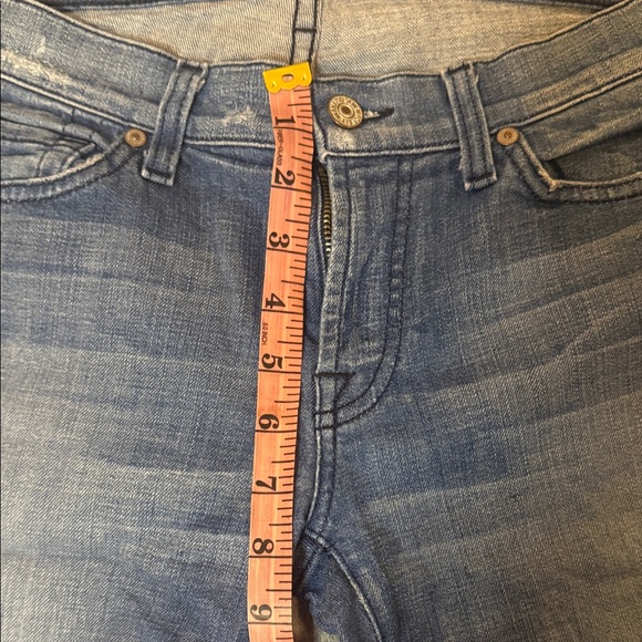 7 For All Mankind Women's Dark Blue Skinny Jeans - Picture 6 of 7